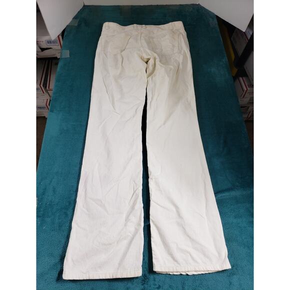 Lilly Pulitzer Jeans Size 8 Womens White Corduroy Pants Ladies Main Line Bootcut - Picture 11 of 14